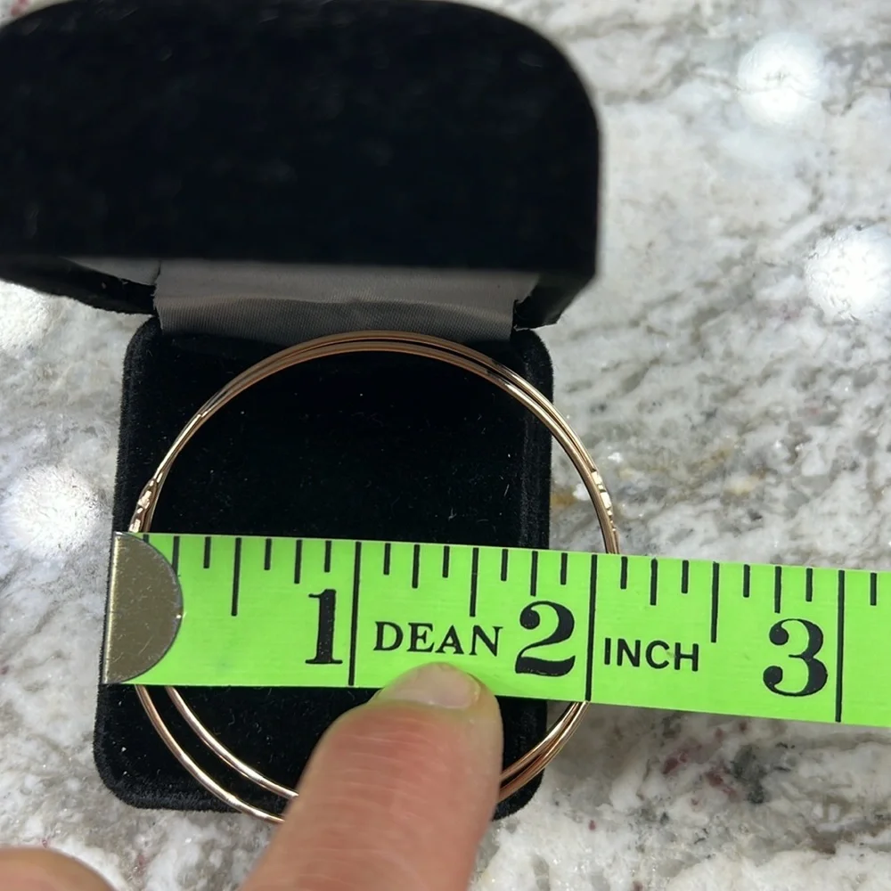 14 karat Russian pink gold earrings - Picture 4 of 4